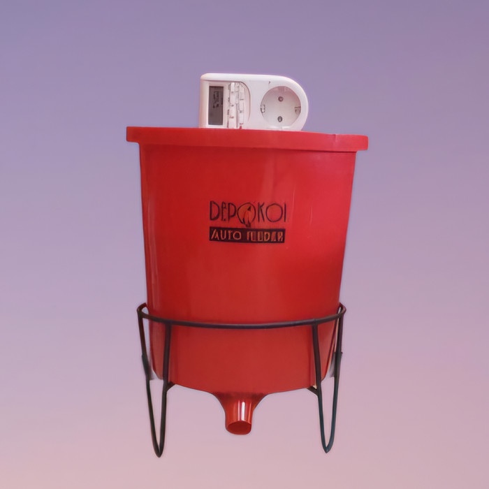 Auto Feeder Kolam Autofeeder Alat Pemberi Pakan Pelet Ikan Koi Otomatis
