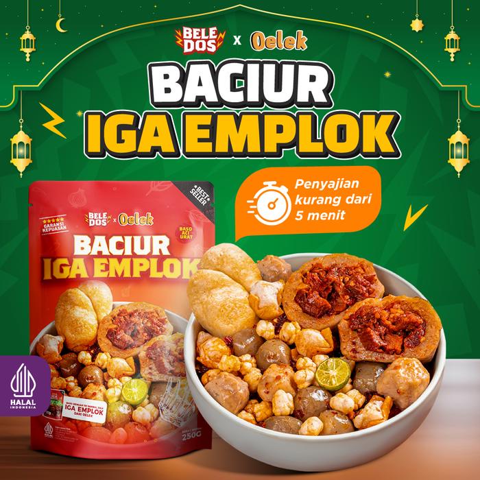 

Beledos Baciur Iga Emplok 250 Gram dengan Sambal Taichan