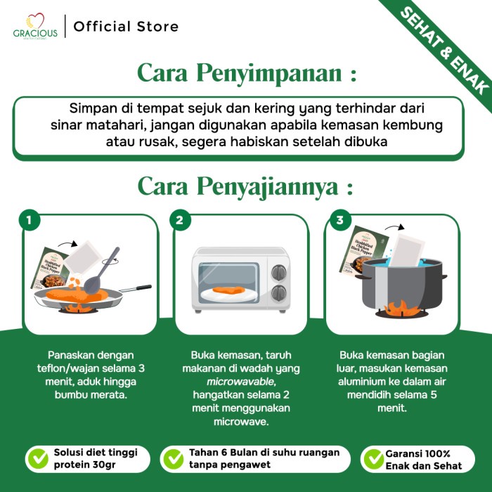 

GRACIOUS HEALTHY INSTANT [Makanan Siap Saji , Tanpa Bahan Pengawet, Ta