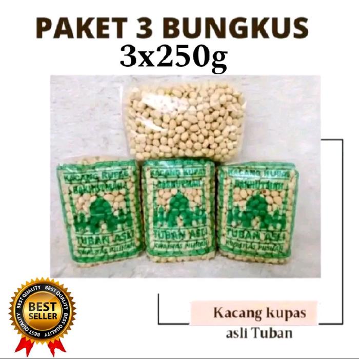 

kacang kupas 3 bungkus kemasan +-250gram
