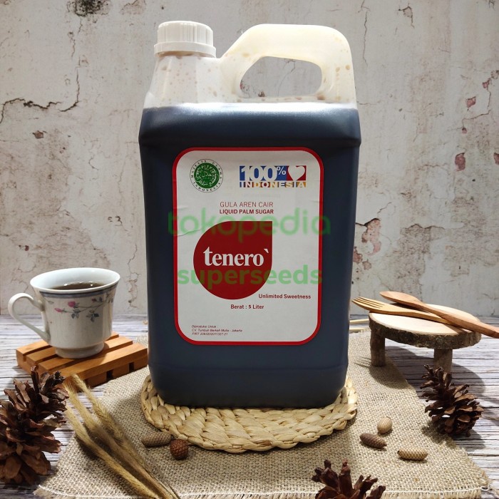 

Gula Semut Aren cair ASLI- Palm Sugar - Kualitas Super - 5 L (6.5 Kg)