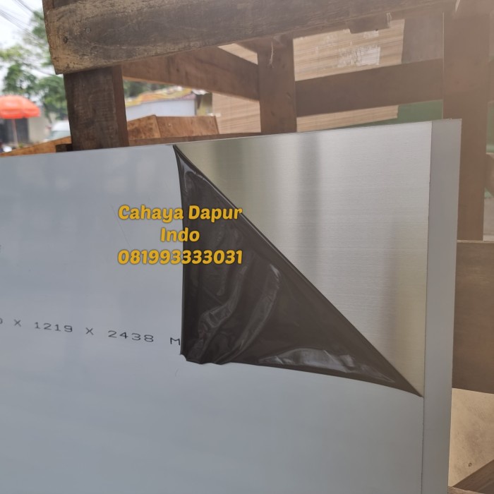 plat stainless hairline 0.5mm