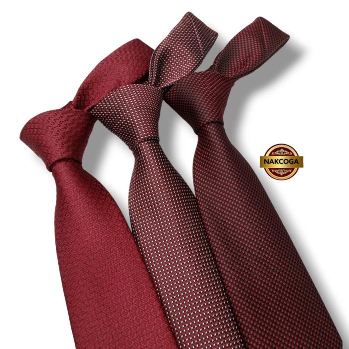 PREMIUM dasi deep maroon burgundi dasi kantor pria import