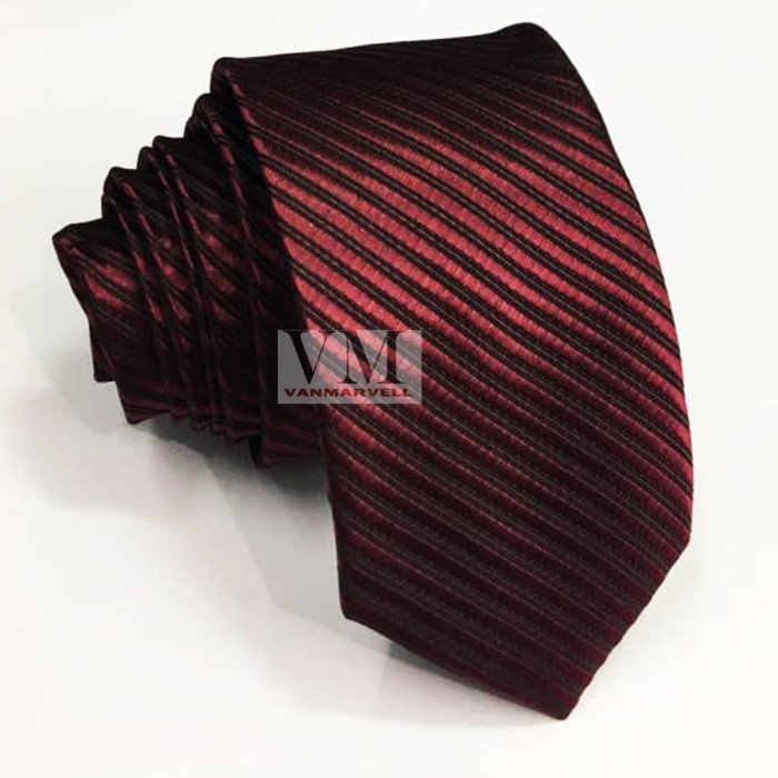 PREMIUM VM Dasi Pesta maroon - Dasi kerja Merah Marun - Slim ties