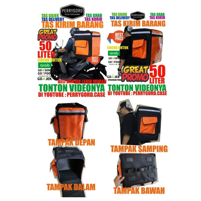 [BestSeller] TAS KURIR GOJEK Tas Delivery tas motor ransel untuk kirim barang