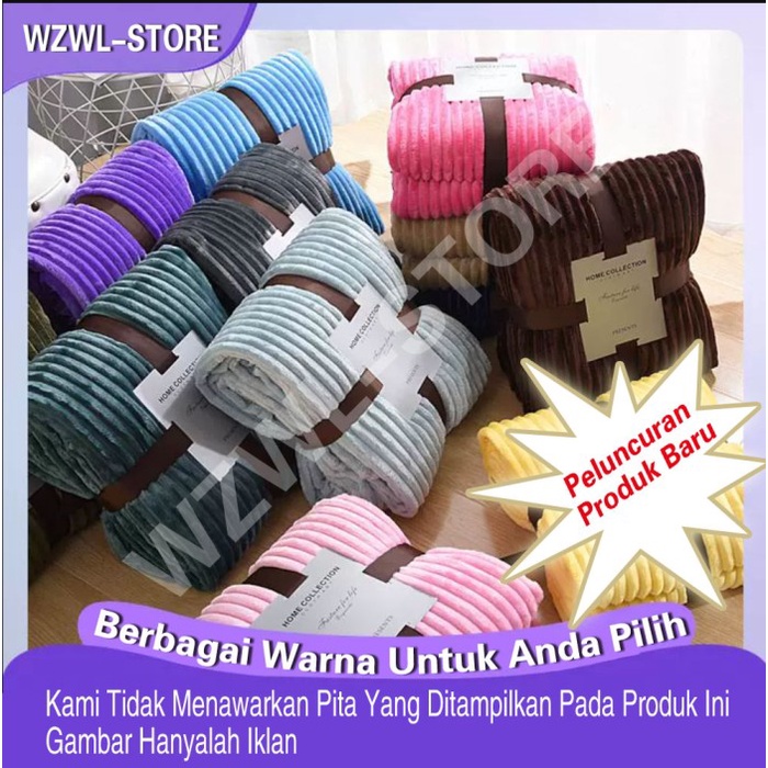 SELIMUT BULU DEWASA POLOS SALUR 150X200/180X200 TERLARIS BERKUALITAS