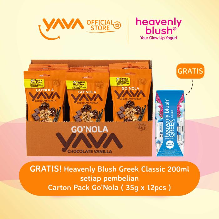 

terbaru !!! yava carton pack go'nola chocolate vanilla ( 12 x 30g ) ready