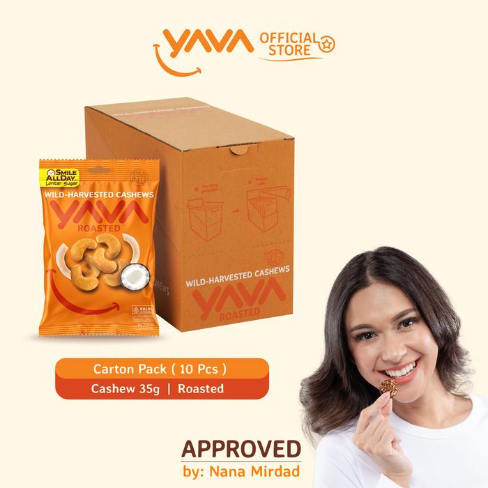 

terbaru !!! yava carton pack cashew roasted ( 10 x 35g ) ready