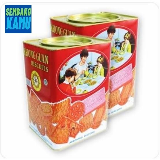

terbaru !!! khong guan biskuit kaleng merah 1600 gr - 1 dus isi 6 pcs ready