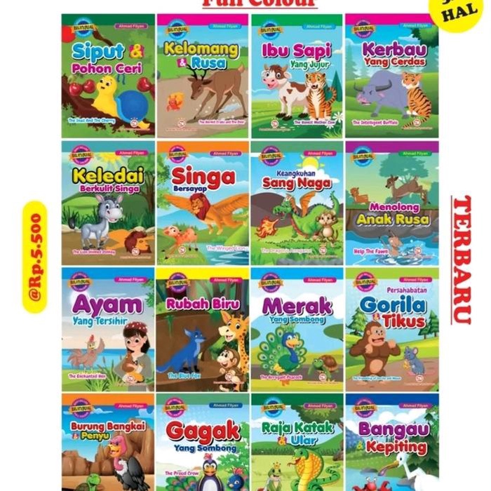 

Promo Paket Isi 16 Buku Dongeng Fabel Bilingual Cerita Anak Serba Jaya Books Tbk