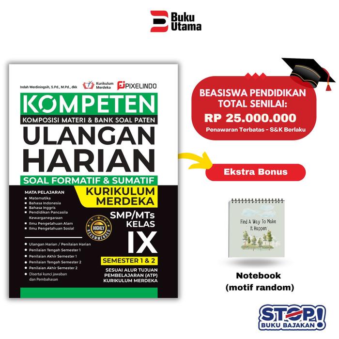 

Promo Buku Kompeten Ulangan Harian Kurikulum Merdeka Smp/Mts Kelas 7,8,9 (Mencakup Materi, Ulangan