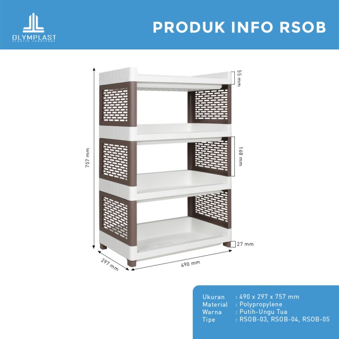 

Promo Olymplast Rak Susun Besar Plastik / Rak Buku / Serbaguna - Rsob Berkualitas
