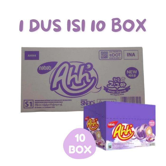 

DISKON NABATI AHH KOREAN GOGUMA (4GR) 1 DUS ISI 10 BOX CEMILAN READYY