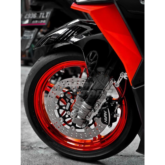 SALE TERBARU DUDUKAN BREKET BRACKET SELANG REM CAKRAM SHOCK SOK DEPAN CUSTOM CNC CHROME VARIO BEAT