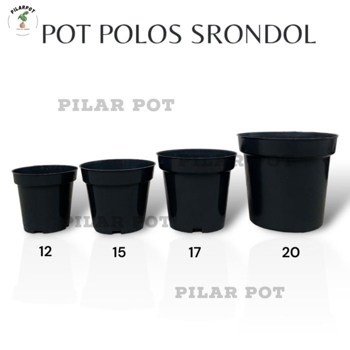[BestSeller] pot bunga tanaman plastik polos tinggi 15 hitam - SRONDOL 15 HITAM