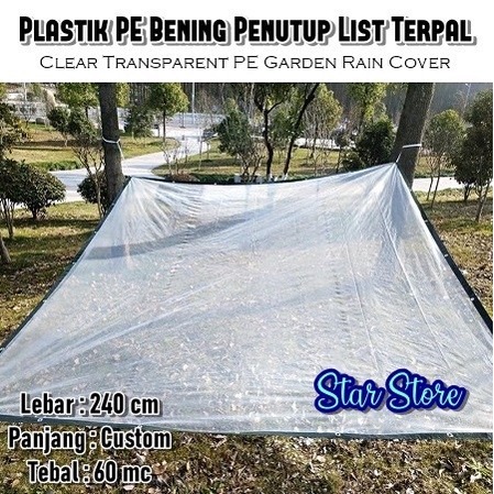 [BestSeller] Plastik Bening Tebal Penutup Atap Barang Tanaman Penahan Hujan Meteran
