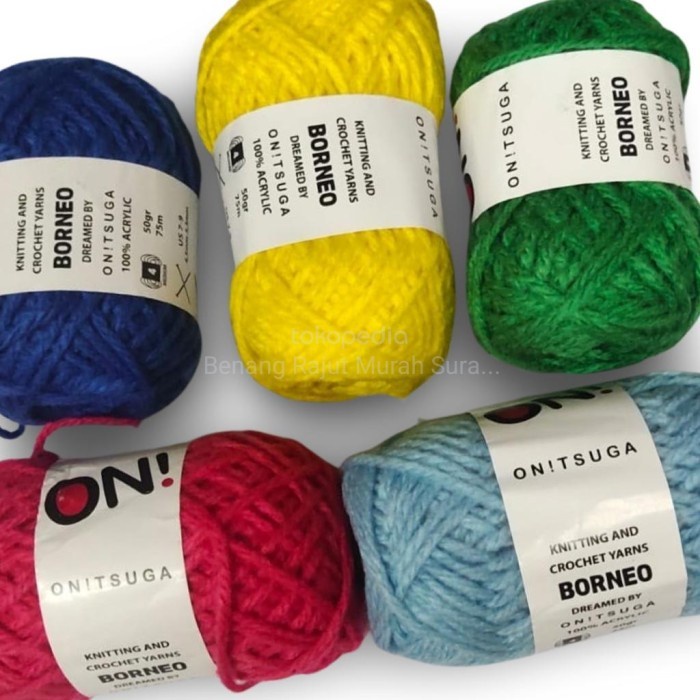 (BestSeller) Benang Rajut Akrilik Wol Borneo Onitsuga