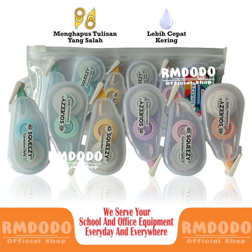 

NEW RMDODO - CORRECTION TAPE 24M ISI 6 / CORTAPE / CORECTION TAPE TIPEX / TIPEX ROLL / CORRECTION