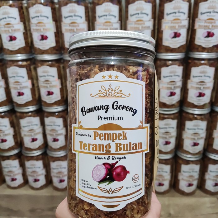 

Bawang Goreng Premium (Segel Aluminium Foil + Free Sendok Kayu)