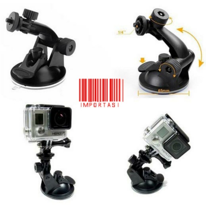 (Good) Suction Cup Mount Holder for Dashcam Phone Holder Gopro Kaca Mobil