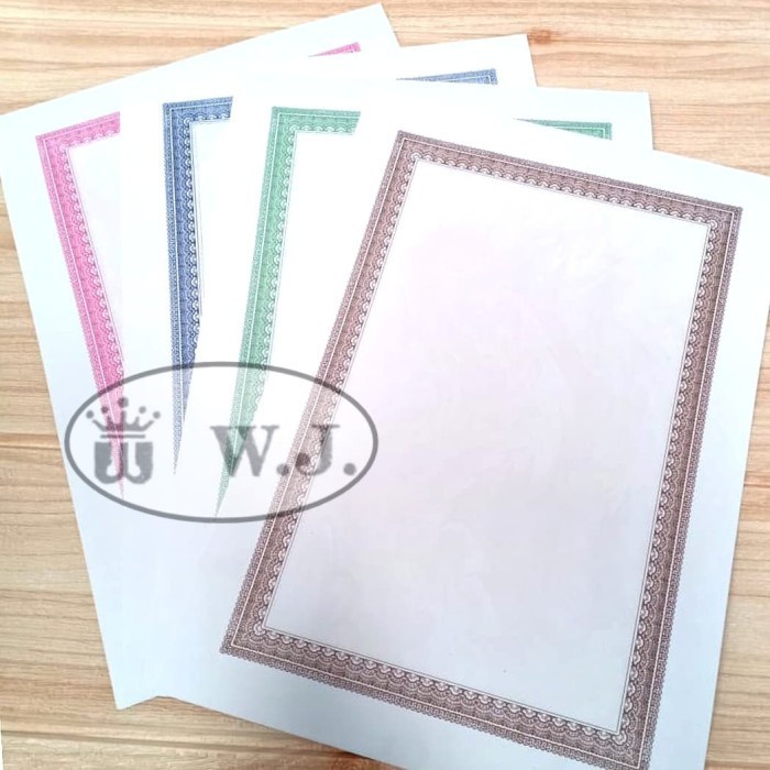 

(BestSeller) Kertas Blangko Piagam BC motif List Kecil