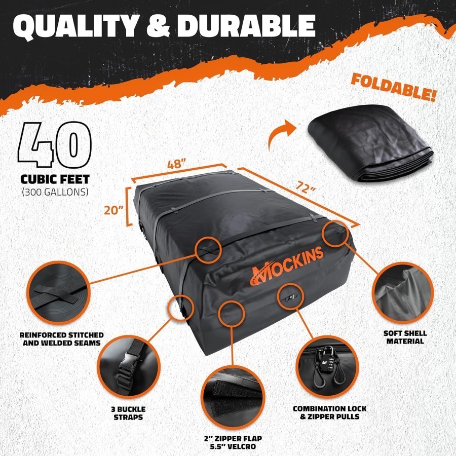 Roof Bag Roof Rack Car Brand Mockins JUMBO KG