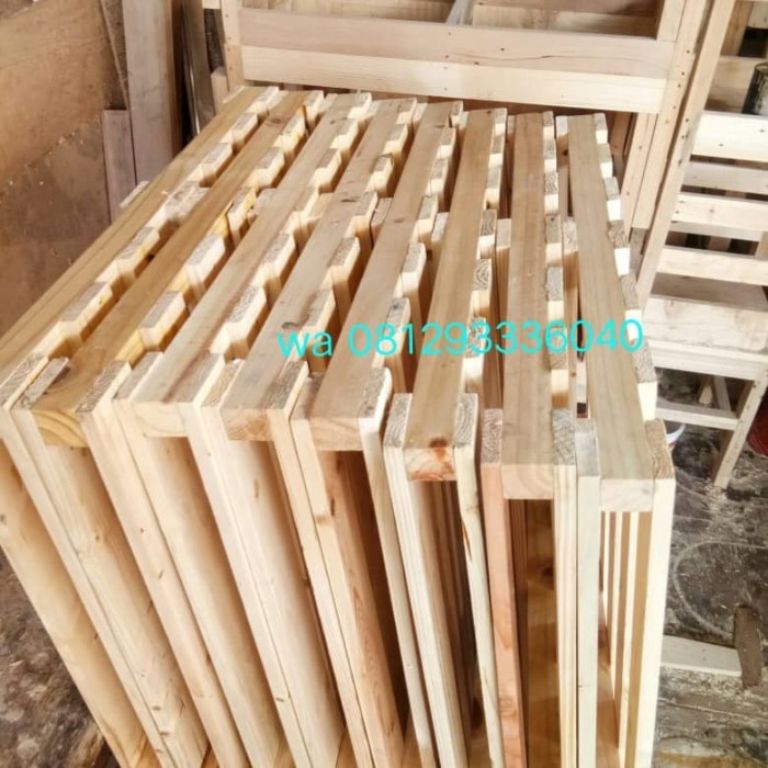 Termurah Palet Kayu Sudah Vernis Cocok Buat Tatakan Tempat Tidur 120X100X12Cm