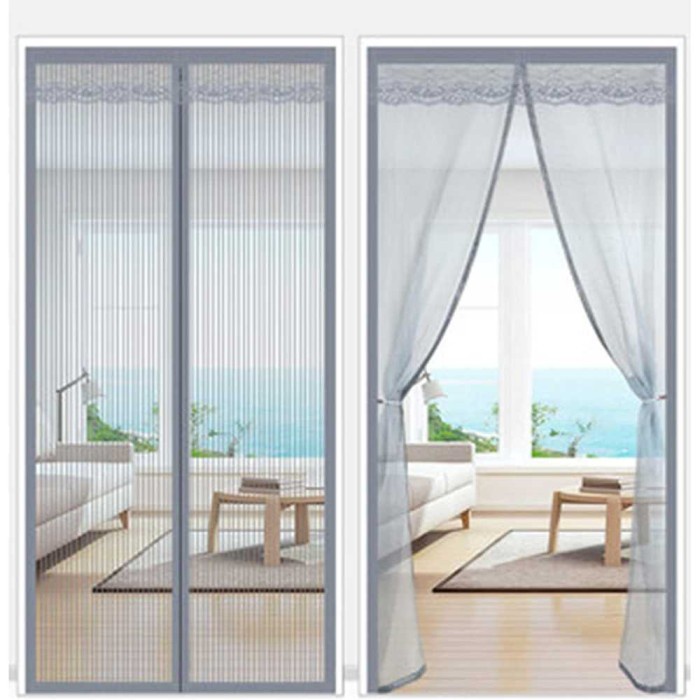 Tirai Pintu Anti Nyamuk Lalat Serangga Kelambu Gorden Kamar Magnet