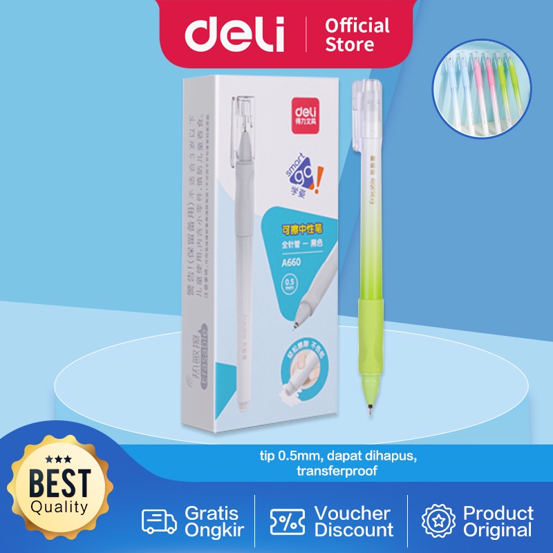

Deli Erasable Pen / Pulpen Bisa Dihapus Penulisan Halus A660