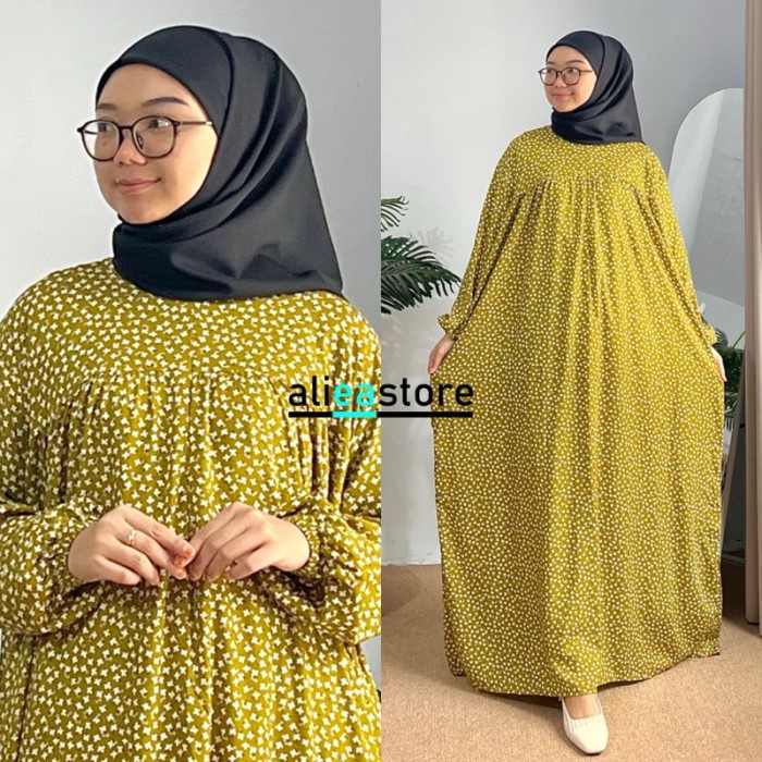 New Ameera Gamis Ruffle Jumbo Ld 130 - 140 Original