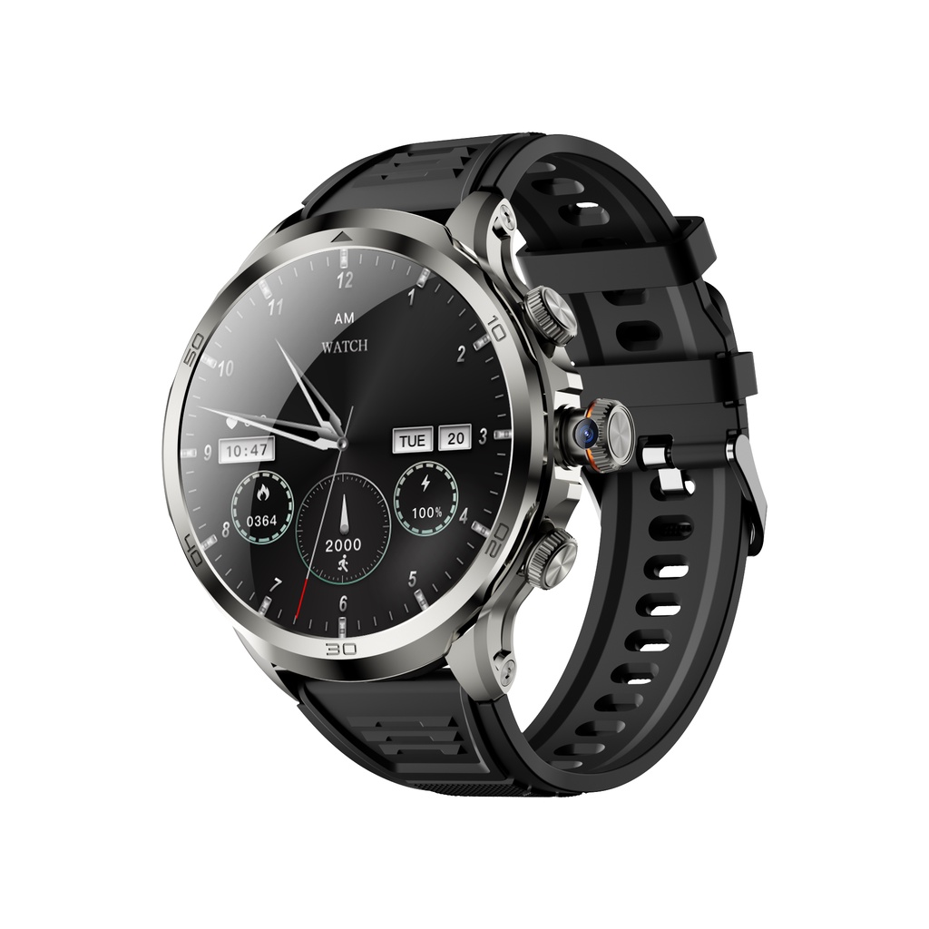 H19 Smart Watch 1.95" Amoled Screen Gps/Wifi 180-Degree Camera Men Smartwatch Men