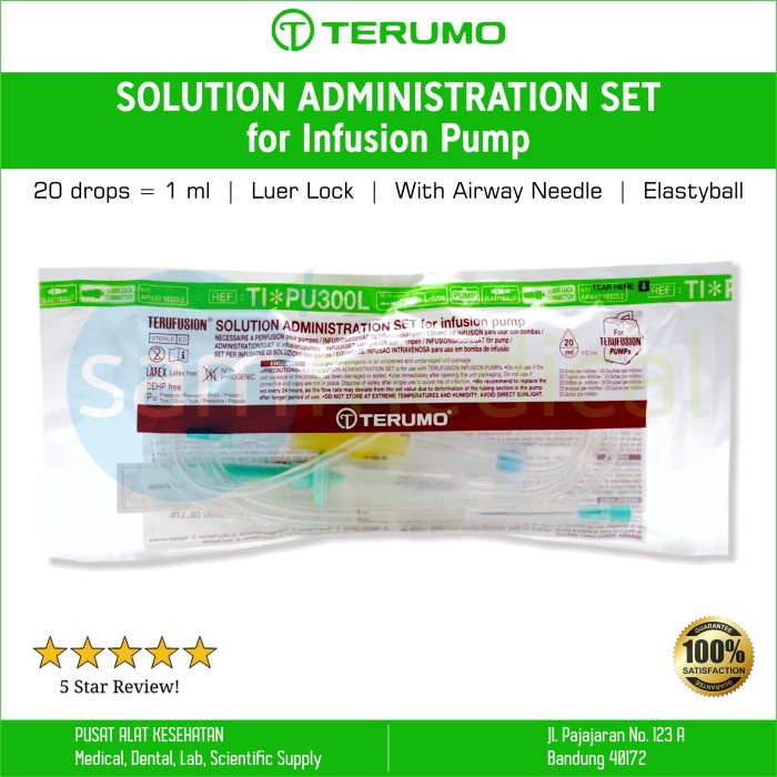 KamiReadySelalu- Terumo Terufusion Solution Adm Set for Infusion Pump TI*PU300L