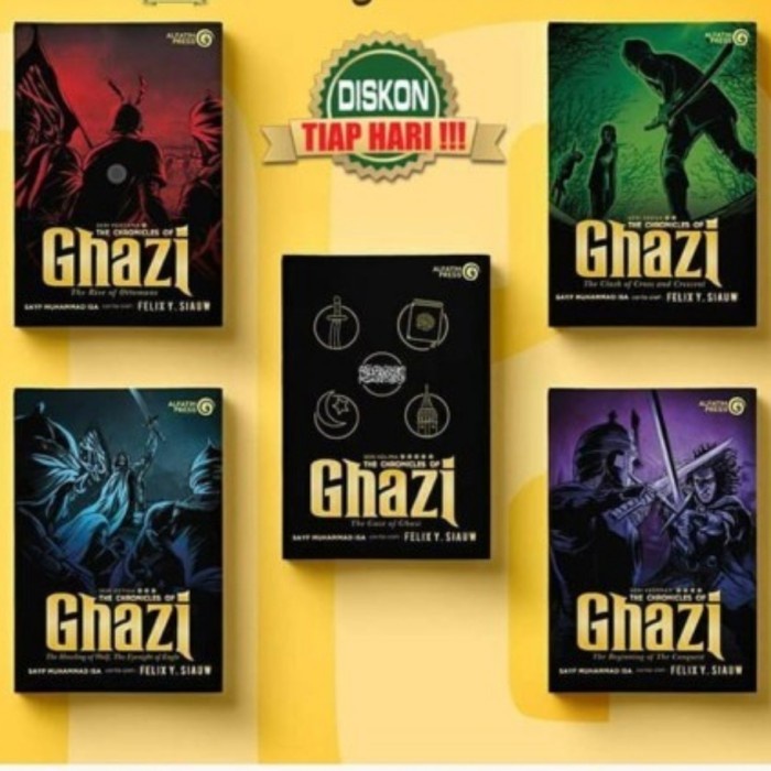 SALE TERBARU BUKU PAKET LENGKAP GHAZI UNFINIAHED ENEMY OF GHAZI FELIX ( ISI 5 BUKU) READYY