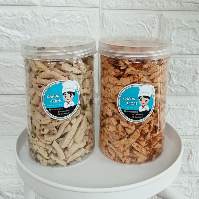

Basreng daun jeruk pedas & original kemasan toples