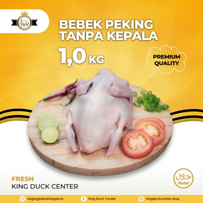 

DAGING BEBEK PEKING 1,0KG TANPA KEPALA KAKI