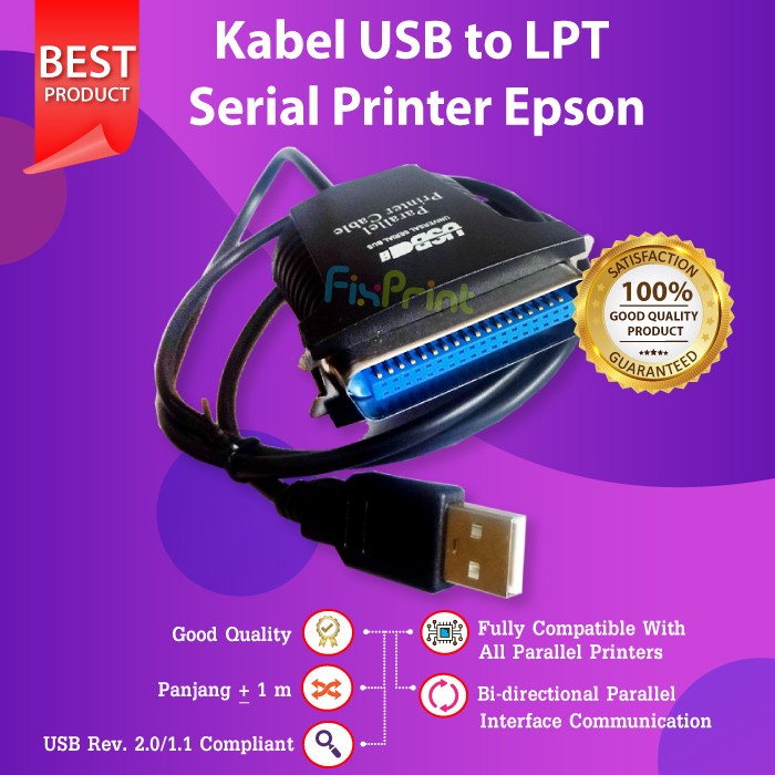 MERtaComp- Kabel Converter USB to LPT Printer Epson LX300+ LQ2180 LQ2190 TMU220