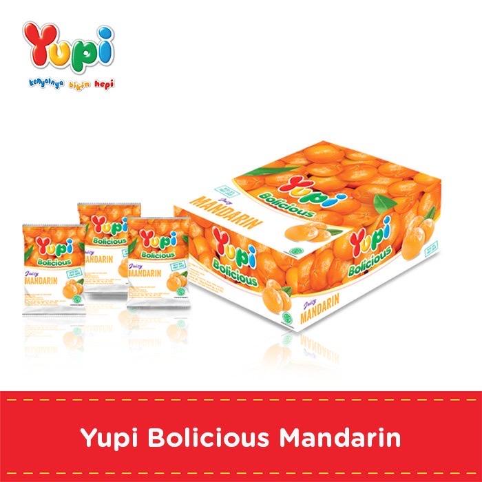 

Yupi Bolicious Box Isi 24 Pcs Rasa Jeruk Mandarin - Strawberry By Jadoel Snack Candy Food Jeli