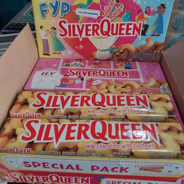 

5PACK ISI 2(10BATANG) COKELAT SILVERQUEEN CASHEW 55GR SPECIAL EDITION/ COKELAT