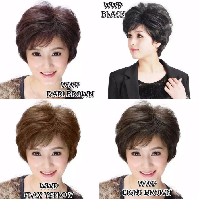 PREMIUM WIG PENDEK WIG TANTE WIG IBU WIG KOREA WIG BOB 02