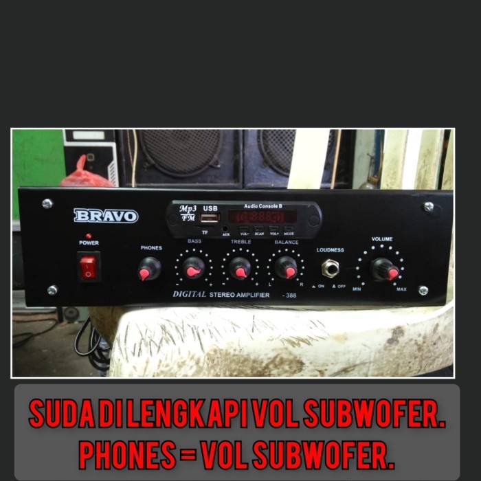 PREMIUM Power Amplifier Rakitan 5 Amper Bluetoth + Subwofer + Karaoke