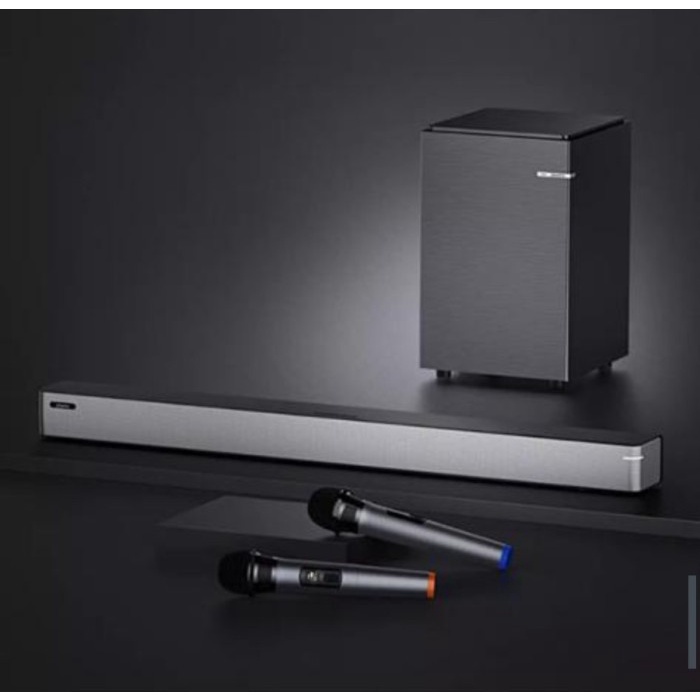 PREMIUM Soundbar Karaoke Aktif Subwoofer Wireless Microphone Binnifa Play 7D