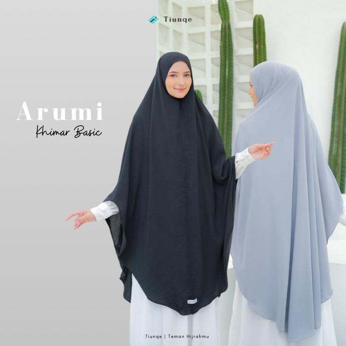 Promo Tiunqe Arumi Series - Khimar Crinkle Airflow Premium Non Pad Kerudung Panjang Instan Jilbab