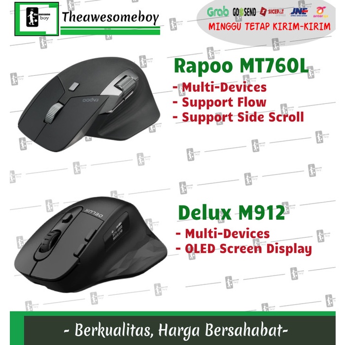 Rapoo MT750 Bluetooth Wireless Mouse Multi Device Logitech MX Killer