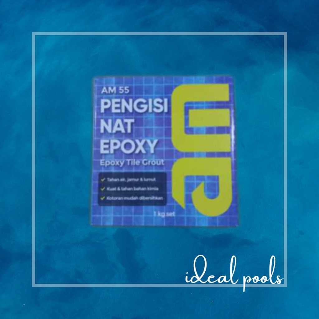 Semen Nat Keramik Kolam Renang Putih AM 55 Epoxy Tile Grout / Semen Nat Anti Jamur AY0
