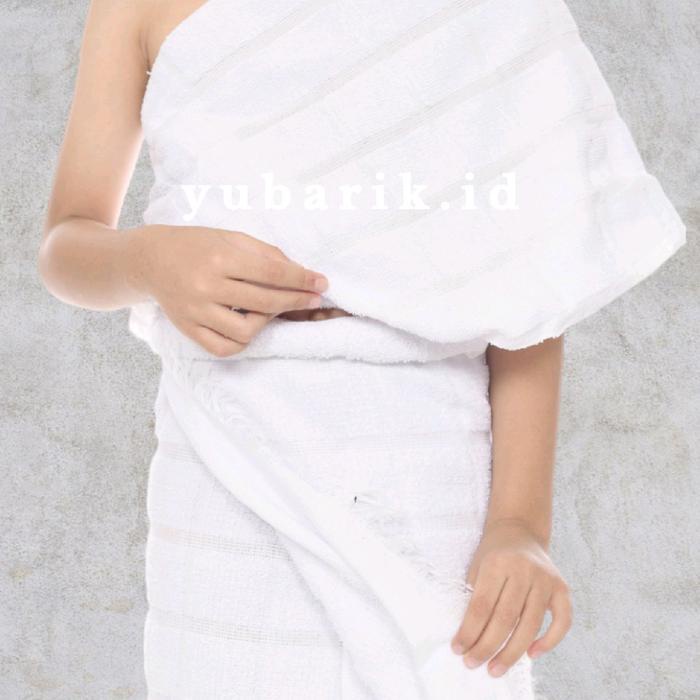 Geraigo- Setelan Ihrom Anak Tk-Sd-Smp Katun Lembut Baju Putih - Kain Remaja Muslim Koko Gamis