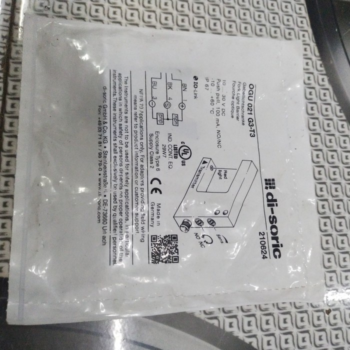 FORK LIGHT BARRIER OGU WITH LED OGU 021 G3-T3 NEW ORIGINAL
