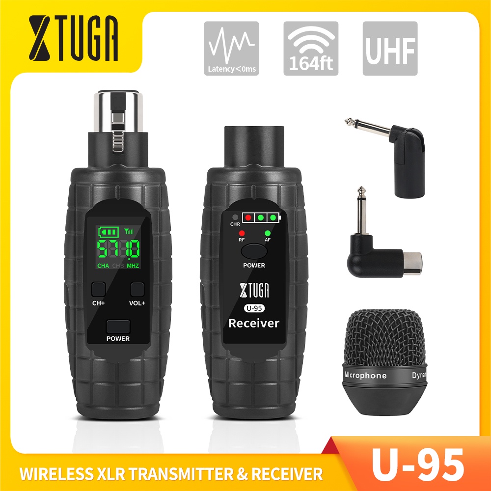 Xtuga Uhf Professional Wired To Wireless Microphone Converter Micphone Wireless Xlr Transmitter
