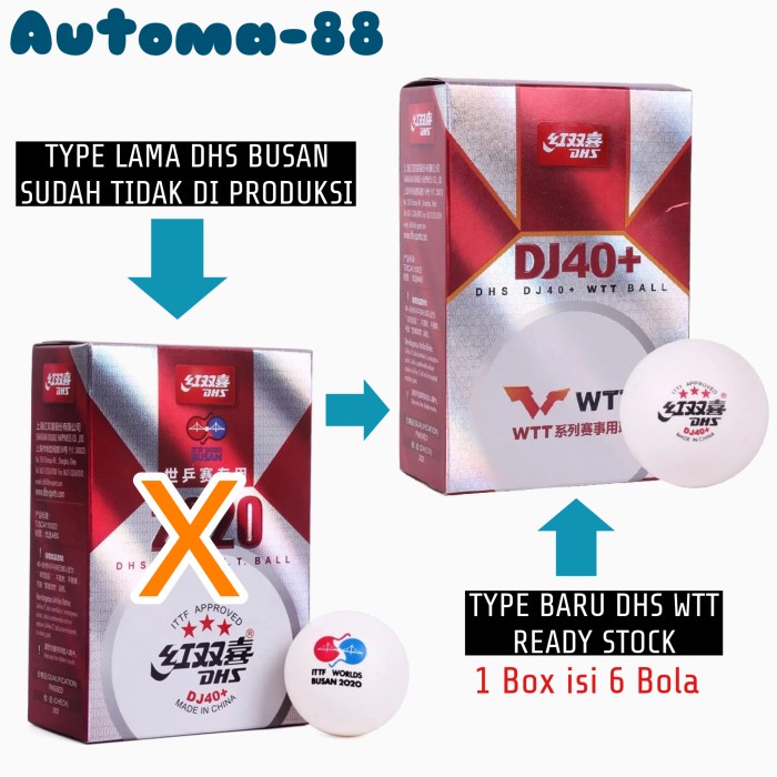 SinTShop- Bola Pingpong seamless DHS DJ40+ ittf worlds busan 2020 isi 6pcs