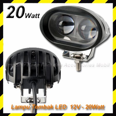 Lampu Kabut Oval LED Fog Lamp Mobil Worklight Tembak Foglamp Sorot 12V