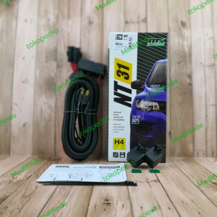 KABEL RELAY SET HELLA NT SERIES LAMPU DEPAN HEADLAMP H4 MOBIL 2 RELAY